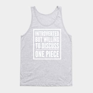 Introverted but willing to discuss One Piece Tank Top